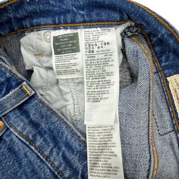 Levi's Ribcage Straight Ankle In Jive Tribe Size 26 - Picture 5 of 8